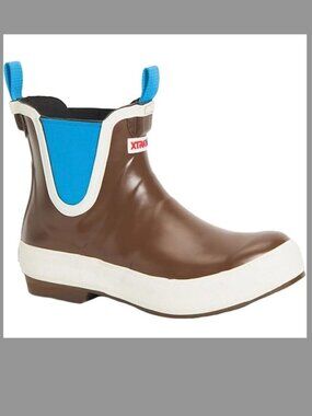 Xtratuf Salmon Sisters Brown Puffin Blue Legacy Deck Boot Size 7